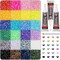 30000Pcs 3mm Flatback Jelly Rhinestones – Multicolor Gems with B7000 Glue